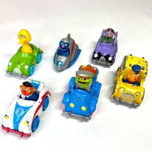 Vintage Sesame Street Die-Cast Metal Cars Lot of 6 Hasbro Playskool Muppets1980s